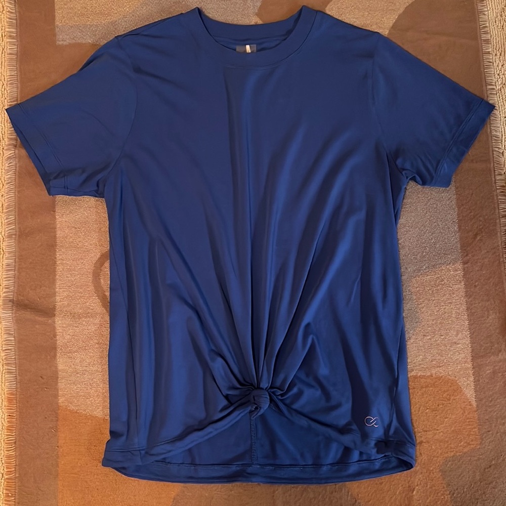 Calia Blue front knot Tee, M